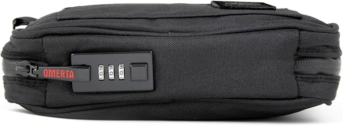 DIME BAGS Lockable Odor Sealing Padded Pouch, 3-Digit Combo Lock & Hidden Storage Pocket, Carbon Lined Scent Protection Boss