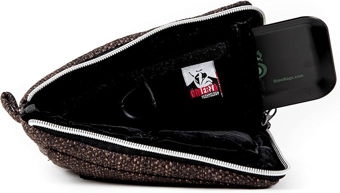 Dime Bags All-in-One Padded Pouch with Accessory Tray & Smell/Spill Proof Pocket, Protective Case for Glass Storage & Travel