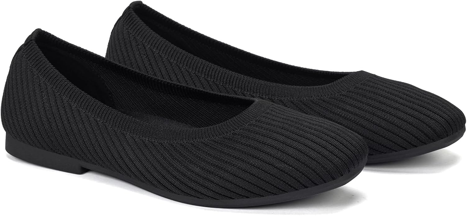Frank Mully Women's Flats Square Toe Flats Comfortable Slip on Washable Ballet Flats Shoes for Women Dressy Work