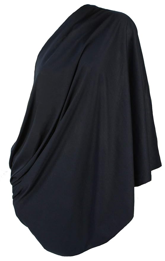 Nursing Covers for Breastfeeding, Soft Infinity Scarf Shawl Cover Up - Lightweight, Breathable Privacy Nursing Wrap in Black