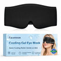 Cooling Gel Eye Mask Sleep: FSA -HSA Eligible, Cold Compress for Puffy Eyes & Migraine Relief - Reusable Gel Weighted Sleeping Mask for Dark Circles & After Surgery, Eye Care,Ice Pack for Eyes, Black