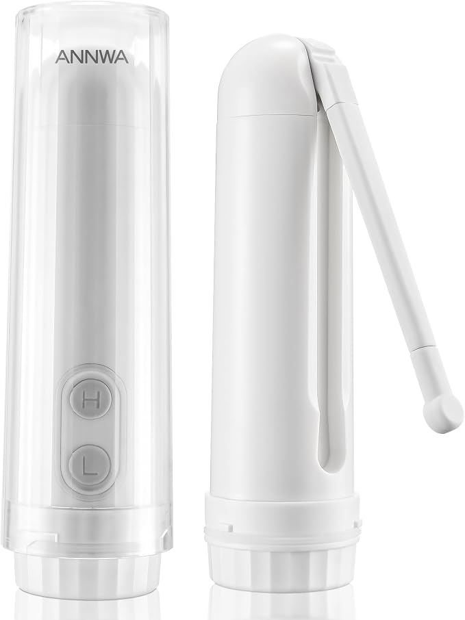 Travel Portable Bidet Sprayer 140mL Nozzle 180° Adjustment IPX6 Handheld Bidet for Personal Hygiene Cleaning, Baby Wash, Postnatal Care, Perineal & Hemorrhoid Treatment(AM-US-NHJ002E)