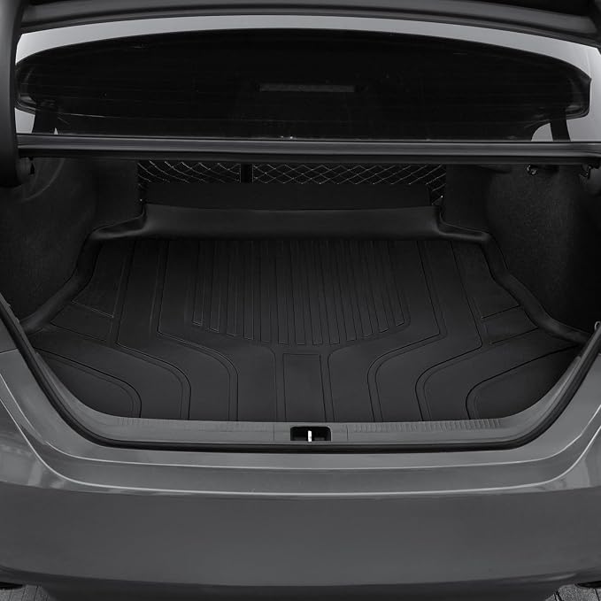 Floor Mats for Toyota Camry 2018-2024, All Weather Floor Mats Trunk Cargo Liner and Door Sill Guards Accessories, Full Coverage Set (Not fit AWD or Hybrid Models)