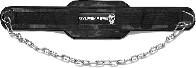 Gymreapers Dip Belt With Chain For Weightlifting, Pull Ups, Dips - Heavy Duty Steel Chain For Added Weight Training