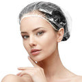 Larger Shower Caps Disposable, 500PCS Thicker Waterproof Plastic Elastic Hair Bath Caps, Plastic Hair Caps for Women, Spa, Home Use, Hotel and Hair Salon, Portable Travel