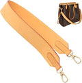 jiesinlov Vachetta Leather Straps Replacement Bag Shoulder Strap for Neverful Tote Handbag(W1.5in,L25.6in-Beeswax)