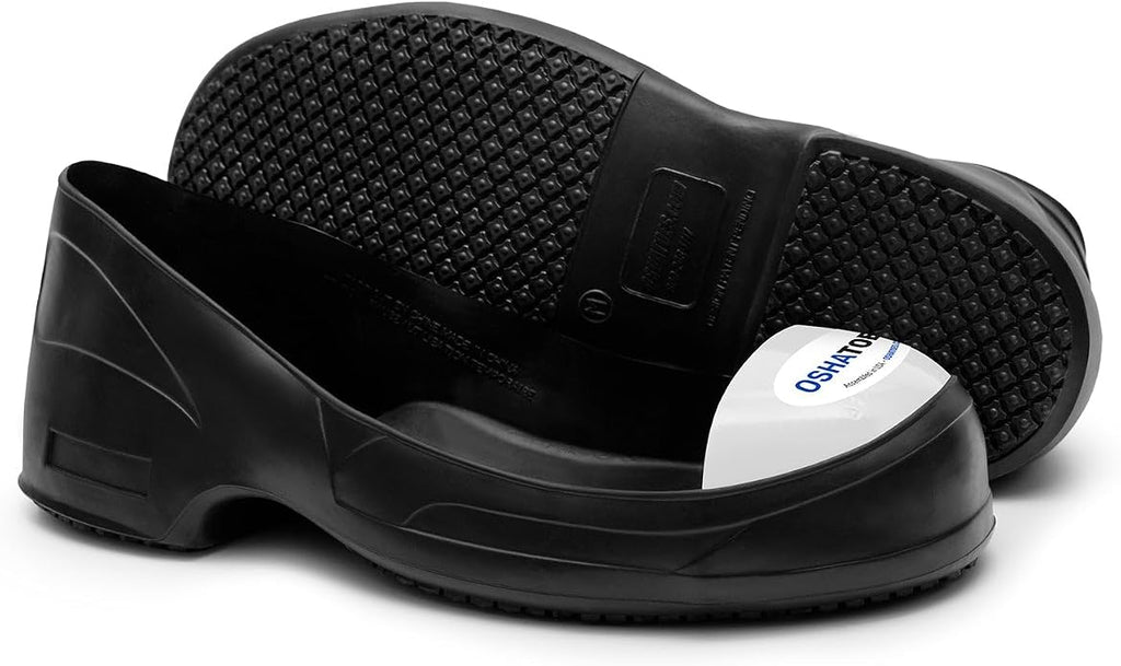 Oshatoes ARC Unisex Steel Toe Shoe Covers – Chemical Resistant Natural Rubber Safety Overshoes in Color Coded Sizing
