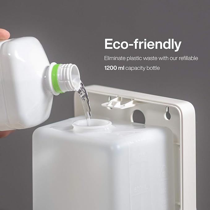 Automatic Hand Sanitizer Dispenser with Stand and Drip Catcher and Refillable Bottle for Restaurants, Schools, Churches - Sanitizer Stand