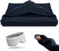 Sleep Pod Set for Deep Sleep - Wearable Sleeping Bag with Soft Weighted Warm Fabric & Premium Eye Mask, Cozy Slumber Wrap for Home Lounging, Camping & Long Travel, Restful Sleep Companion Combo
