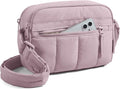 BAGSMART Cross Body Purse, Mini Crossbody Bags for Women Travel Purse, Puffy Shoulder Handbag Wallet with RFID Blocking Slots, Purple