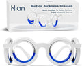 Hion Motion Sickness Glasses, Car Sickness Glasses,Relieve Carsickness Airsickness Seasickness Glasses,Anti Nausea Vertigo Glasses, No Lens Liquid Glasses for Adults or Kids(1Pair Without Bags)