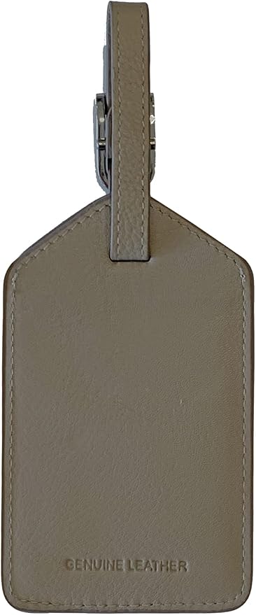 Personalized Monogrammed Leather Luggage Tags - 3 Pack