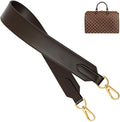 jiesinlov Vachetta Leather Straps Replacement Bag Shoulder Strap for Neverful Tote Handbag(W1.5in,L25.6in-Coffee)