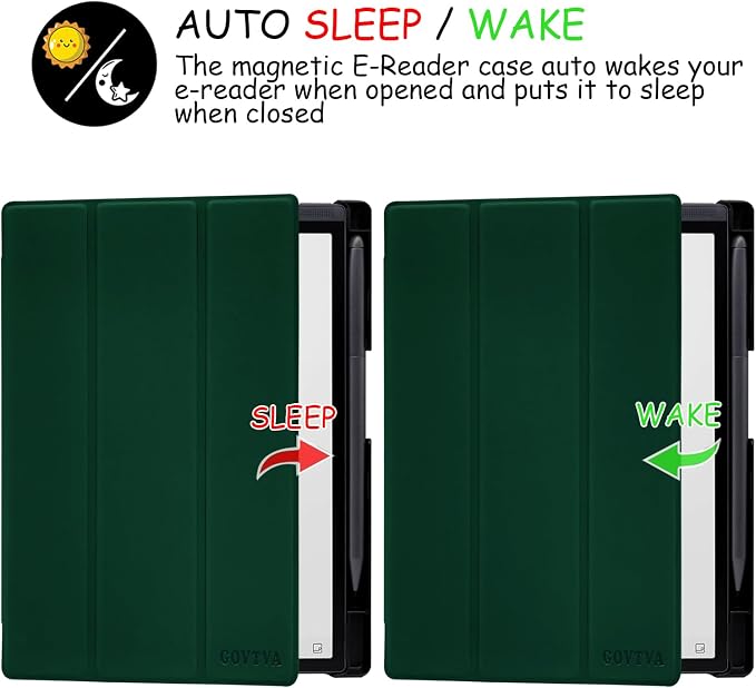 Protective Folio Case for 8.2'' iFLYTEK AINOTE Air 2, Ultra-Thin Lightweight Trifold Protective Cover with Built-in Pen Holder Auto Sleep/Wake for AINOTE Air2 Tablet (Green)
