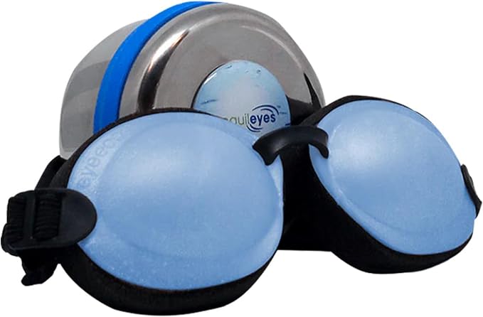 Eye Eco Tranquileyes Mini Sleep Eye Mask - Soothes Irritated Eyes and Shields from Light - Soft Eye Mask with Adjustable Straps for Rest and Sleep - Blue, Not One-Size-Fits-All