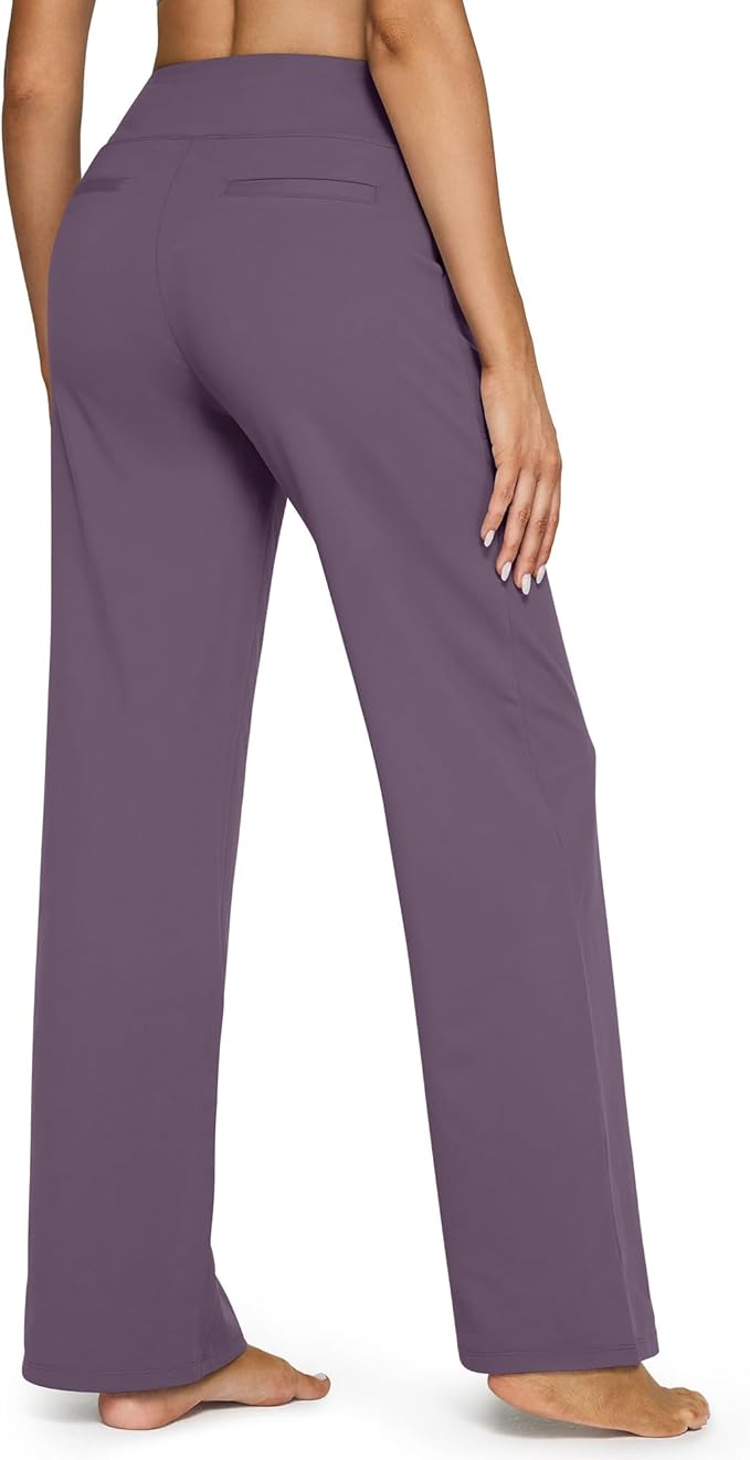 G4Free EverGoing Yoga Pants Women Wide Leg Pants with Pockets High Waist Stretch Dress Casual Sweatpants Petite/Regular/Tall