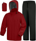 iCreek Rain Suit Waterproof Hooded Rain Gear Breathable Lightweight Packable Rain Jacket Pants Men Women for Hiking Fish Golf