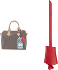 Genuine Leather Bag Decorative Hang Tag for Speedy 25 30 35,Luggage Tag, Suitcase Tag(TAG-RED)