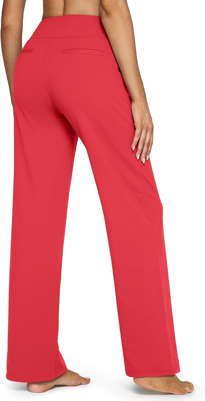 G4Free EverGoing Yoga Pants Women Wide Leg Pants with Pockets High Waist Stretch Dress Casual Sweatpants Petite/Regular/Tall