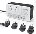 1600W 220V to 110V Converter for European International Travel, Universal Power Plug Adapter Voltage Converter US to Europe, Plug & Play, No Limitations - Power Any American Appliances Overseas