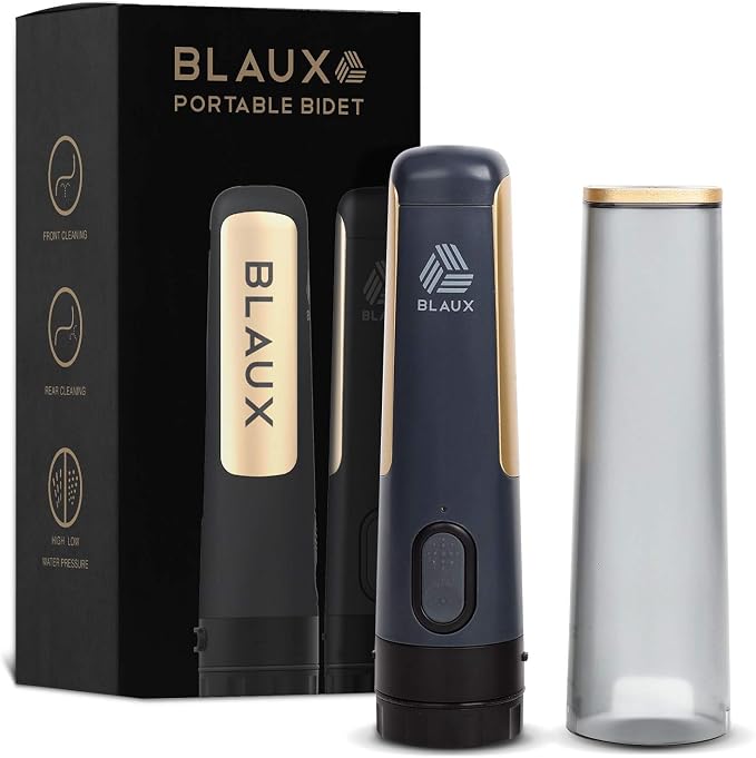 BLAUX Electric Portable Bidet Sprayer - (5.75 oz) Rechargeable Travel Bidet for Personal Cleaning | 3000mAh Personal Portable Bidet for Women Men | Postpartum Essentials | 40-50 Washes in One Charge