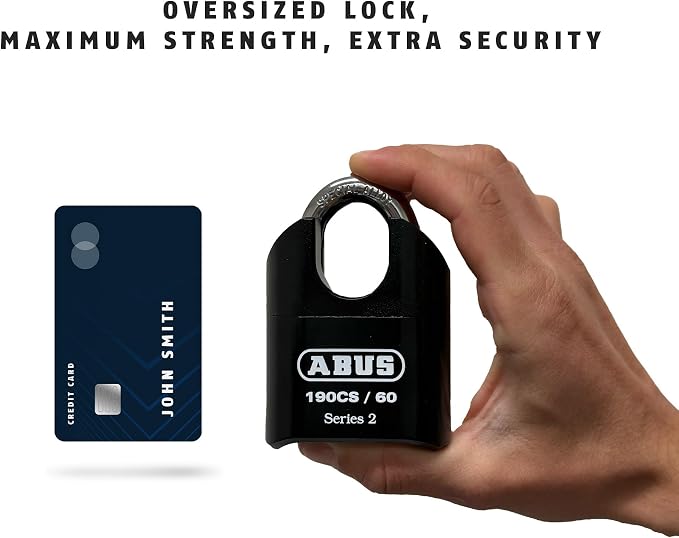 ABUS 190CS/60 High Security Solid Steel Combination Padlock, Closed Shackle
