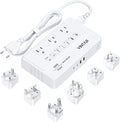 VINTAR 600W Pure Sine Wave 220V to 110V Voltage Converter US to Europe, Universal Travel Adapter with EU/UK/AU/JP/SA/India Plug, Step Down Power Transformer for CPAP Hair Straightener Curling Iron