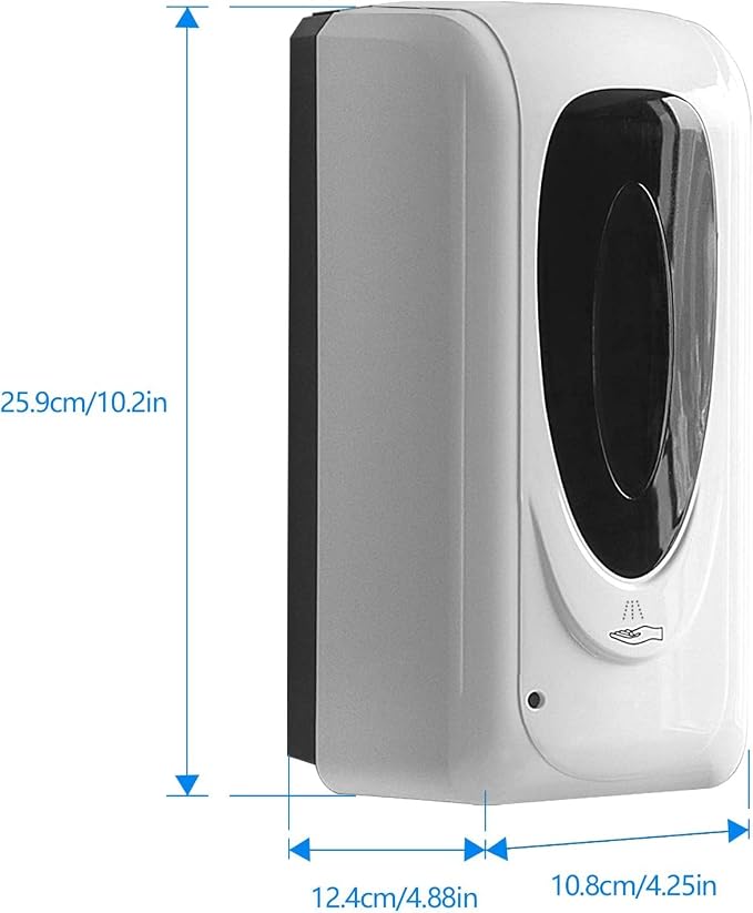 Automatic Soap Dispenser for Kitchen Sink, Commercial Liquid Touchless Soap Dispenser Wall Mounted, Refillable Sensor Hands-Free Dispensers for Office Hotel School Restaurant, 33oz/1000ml