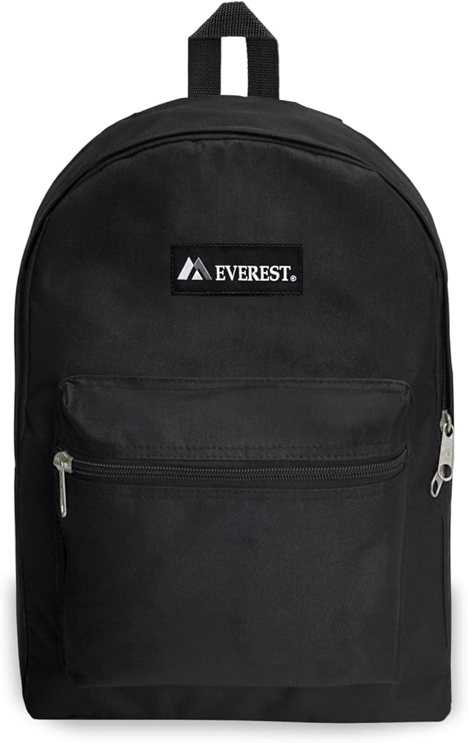 Everest Luggage Basic Backpack, Black, Medium