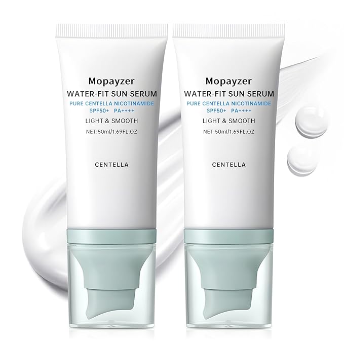 Centella Sunscreen SPF 50, Sunscreen for Face, Water Resistant Strong UV Protection No White Cast, Centella Madagascar Face Sun Screen Oil Free Korean Skincare(Blue 2)