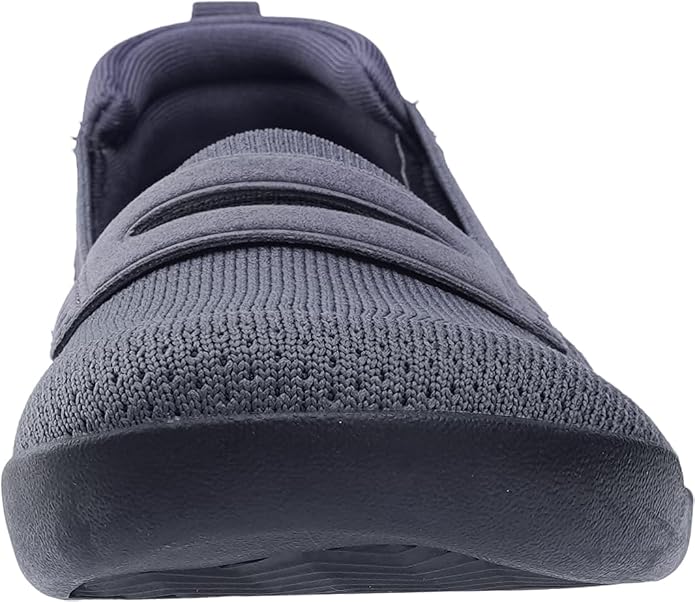 WHITIN Women's Round Toe Slip On Penny Loafers | Wide Barefoot Flats with Breathable Knit