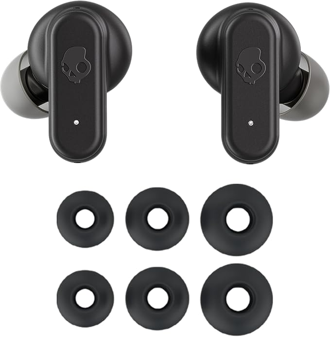Skullcandy Dime Evo Wireless Earbuds, Bluetooth Headphones, Noise Isolating Fit, Up to 36 Hours Battery, Microphone, Easy Carry with Clip-Anywhere Case - Realtree APX Black/Orange