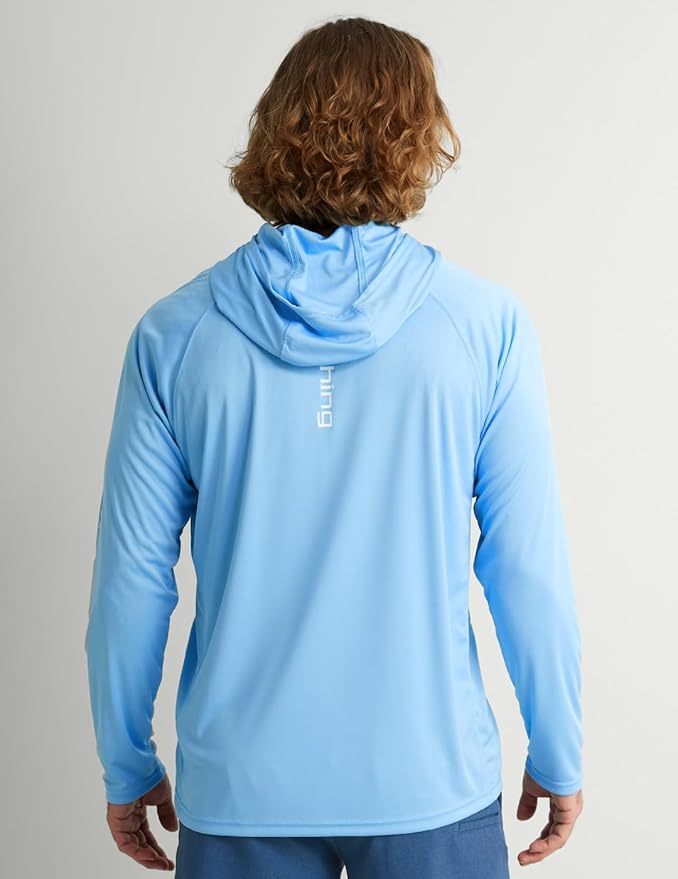 HUK Mens Pursuit Vented Long Sleeve Hoodie, Fishing Shirt with Hood