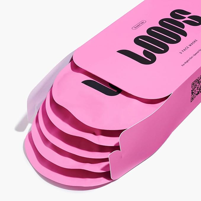 LOOPS DOUBLE TAKE - Glow Korean Hydrogel Face Masks - Calms and Soothes Skin - Refine Pores and Smooth for a Flawless Face - Hydrating Skin Mask Face Mask Leaves You Refreshed and Loumonus 5pc