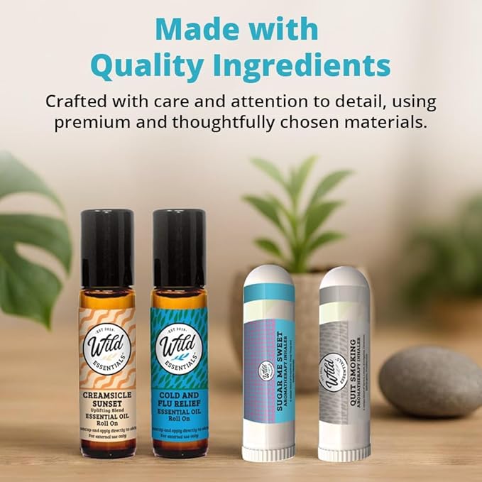 Wild Essentials Sweet Dreams Essential Oil 2-Pack – Roll-On & Aromatherapy Inhaler – Relaxation & Sleep Support, 100% Pure Therapeutic Grade, USA Made