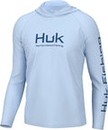 HUK Mens Pursuit Vented Long Sleeve Hoodie, Fishing Shirt with Hood