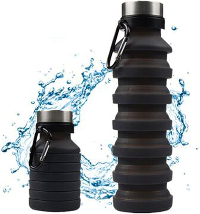 Water Bottle,Leak Proof Water Bottle,Sports Water Bottle,Water Bottle Creative Pure Color/Camouflage Silicone Folding Water Cup Portab Outdoor Riding Sports Large Capacity Portable Water Bottle Water