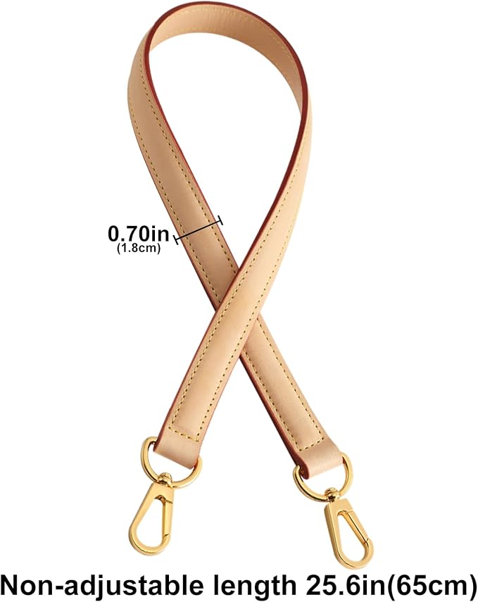 jiesinlov Vachetta Leather Replacement Straps Purse Shoulder Strap Accessories for Graceful Tote Hobo Speedy25 30 Alma And Dauphine pochette neno Bags (Wild0.7in,L25.6in-Apricot)