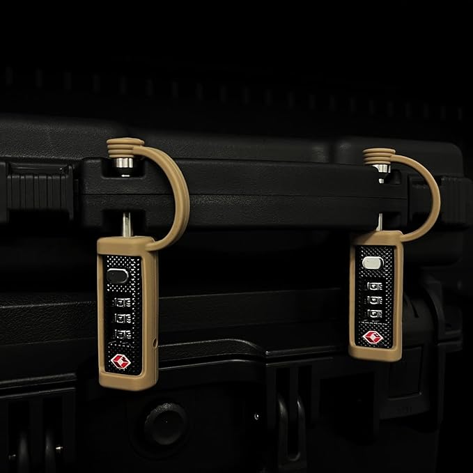 LAFENLIN TSA Approved Firearm Travel Case Locks, Gun Case Hard Pistol Cases Lock Gun Carrying Case Lock, Cut-Proof Case TSA Padlocks for Rifles/Revolver/Handgun/Camera Hard Cases