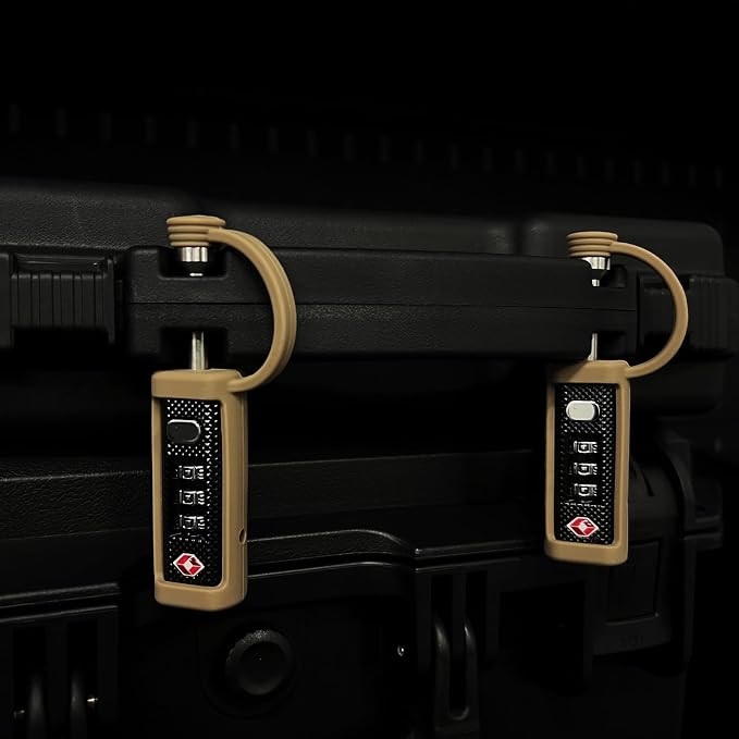 LAFENLIN TSA Approved Firearm Travel Case Locks, Gun Case Hard Pistol Cases Lock Gun Carrying Case Lock, Cut-Proof Case TSA Padlocks for Rifles/Revolver/Handgun/Camera Hard Cases