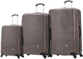 InUSA ROYAL Hardside Luggage Set with Spinner Wheel | Spacious Travel Suitcases with Ergonomic GEL Handle and Studs | (20/28/32) 3 Piece Luggage Set | Brown