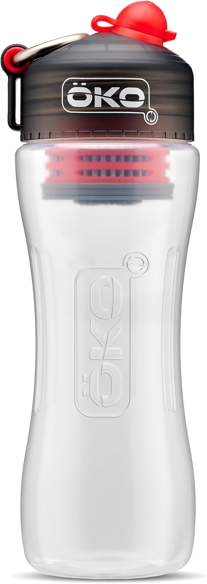 OKO H2O Purification Water Bottle with Advanced Filtration, Portable Water Filter Bottle for Travel, Hiking & On the Go, BPA-Free Reusable Bottle, Long Lasting 100 Gallon Filter, 22 Oz