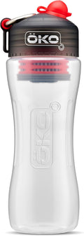 OKO H2O Purification Water Bottle with Advanced Filtration, Portable Water Filter Bottle for Travel, Hiking & On the Go, BPA-Free Reusable Bottle, Long Lasting 100 Gallon Filter, 22 Oz