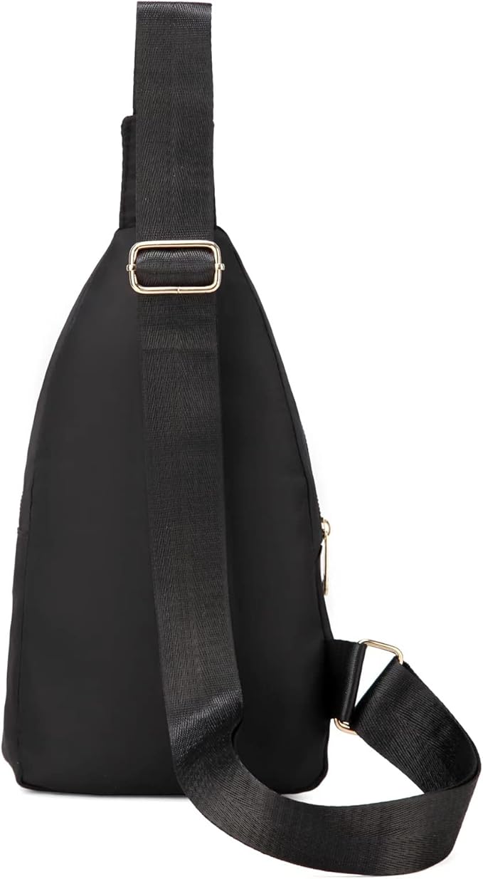 AOSTIHOT Small Sling Backpack for Women, Chest Bag Daypack Crossbody for Travel Sport Running Hiking Black