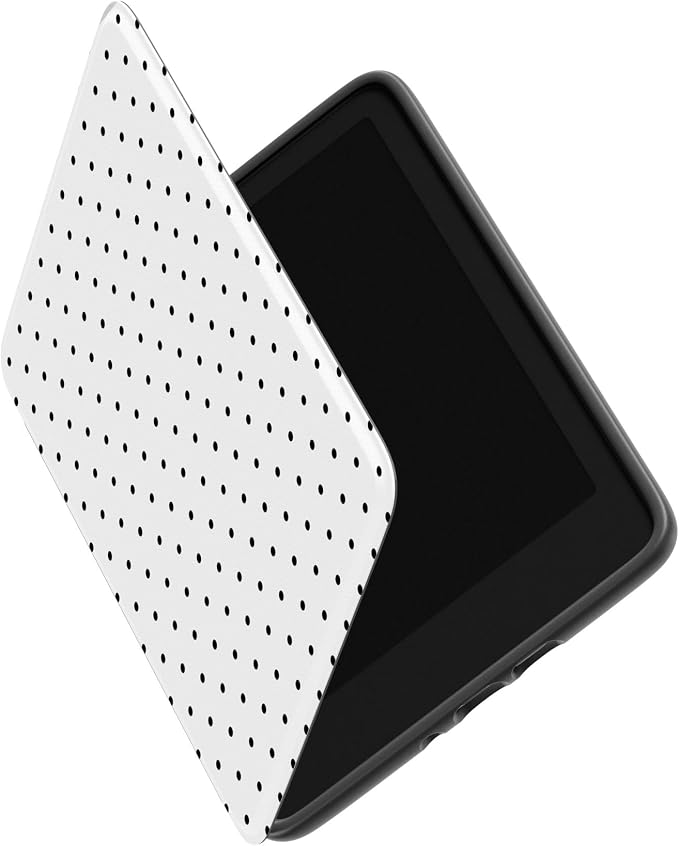 Casely Kindle Case | On the Dot | White Polka Dot | Compatible with 7” Kindle Colorsoft and 7” Kindle Paperwhite (12th Gen 2024 Models)