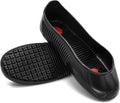 LG01 Crews Crew Guard Fuel oil Resistant (FO) Shoe Covers- CE/ASTM Anti-slip & Waterproof Rubber Overshoes for Work, Non-Slip Safety Protectors for Kitchen/Medical (Black, L(US Women 7-8.5 | Men 6-8）)