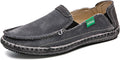 CASMAG Men's Casual Cloth Shoes Canvas Slip on Loafers Leisure Vintage Flat Boat Shoes