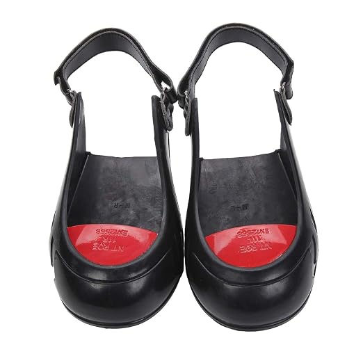 1 Pair Toe Shoe Covers Industrial Overshoes Foot Guard Adjustable Strap Waterproof Alloy Steel Toe Cap Suitable for Visitor Protection Workplac, Size M, as described