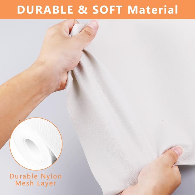 WochiTV Shelf Liner for Cabinets, Drawer Non Adhesive Non Slip Foam Mat for Kitchen, Pantry, Bathroom, Cupboard, Garage, Closet, Shelves, Drawer, Tool Box, White 23.6 x 354 inches