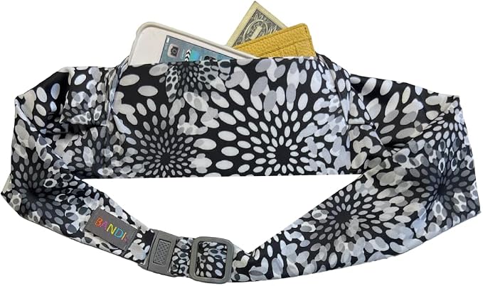 BANDI Plus Size Fanny Pack for Women - Travel-Ready Pocket Belt with Secure Hidden Money & Running Belt for Phone, Passport, Keys, & Medical Devices, Adjustable Fit, Comfortable (Moonflower)